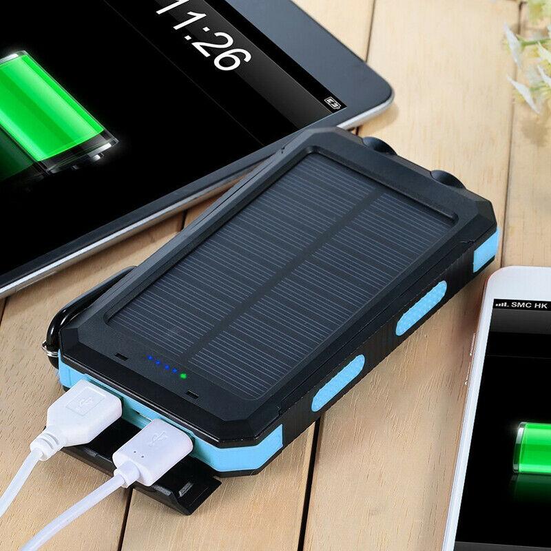 Water-Resistant Solar Power Bank – Portable Charging with Dual USB Output