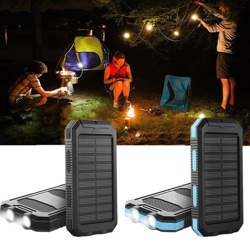 Water-Resistant Solar Power Bank – Portable Charging with Dual USB Output