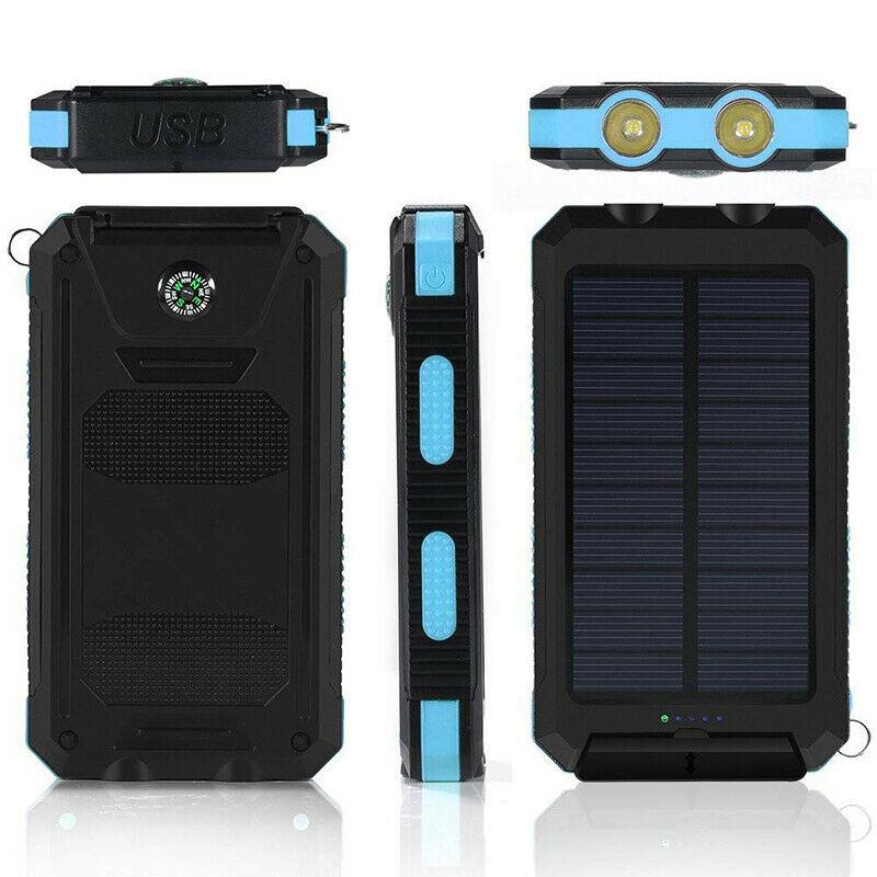 Water-Resistant Solar Power Bank – Portable Charging with Dual USB Output