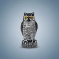 Scare Owl Decoy Plastic Garden Bird Deterrent Statue Rotating Head - Image 1