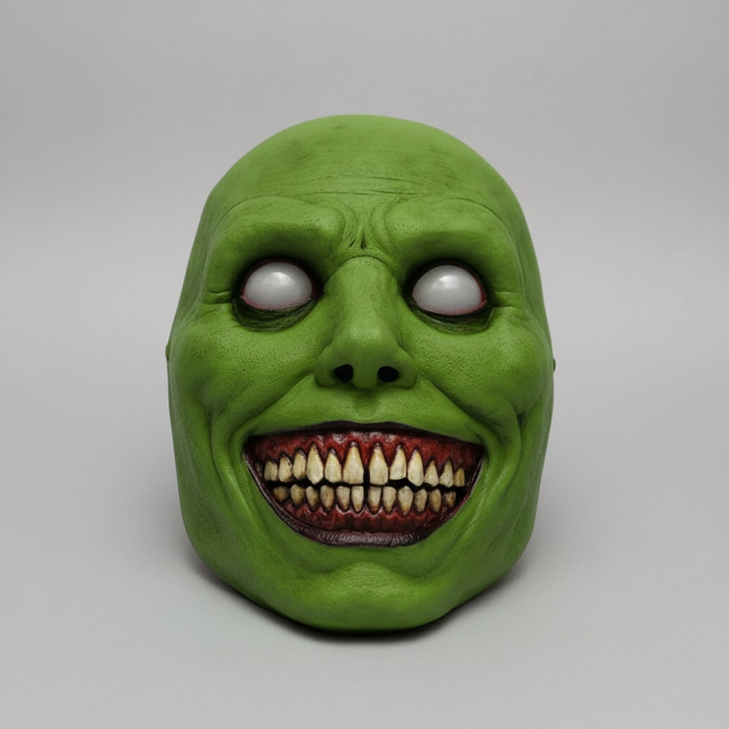 Scary Halloween Mask Creepy Full Face Demon Smiling for Party and Haunted House Clown - Image 2