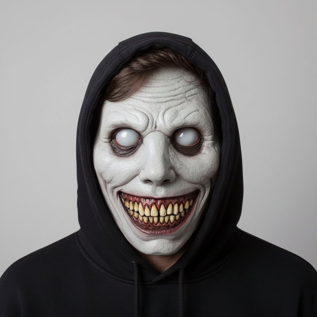 Scary Halloween Mask Creepy Full Face Demon Smiling for Party and Haunted House Clown - Image 3