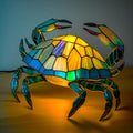 Sculptural Animal Table Lamp Stained Glass Shaped Mosaic Illuminated Gift - Image 6