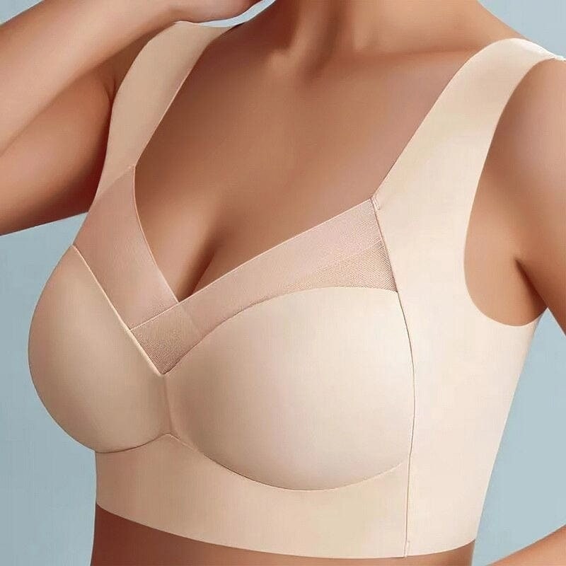 Seamless Wireless Bra Comfort Invisible Removable Cups Mesh Breathable Deep Back - Image 10