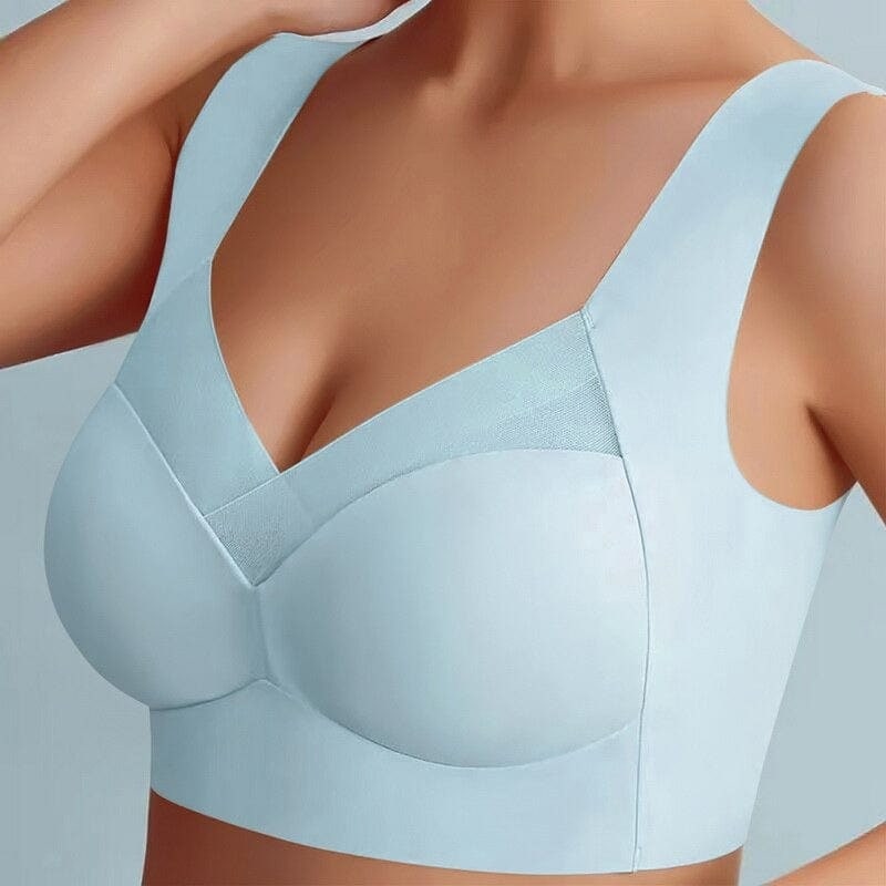 Seamless Wireless Bra Comfort Invisible Removable Cups Mesh Breathable Deep Back - Image 11