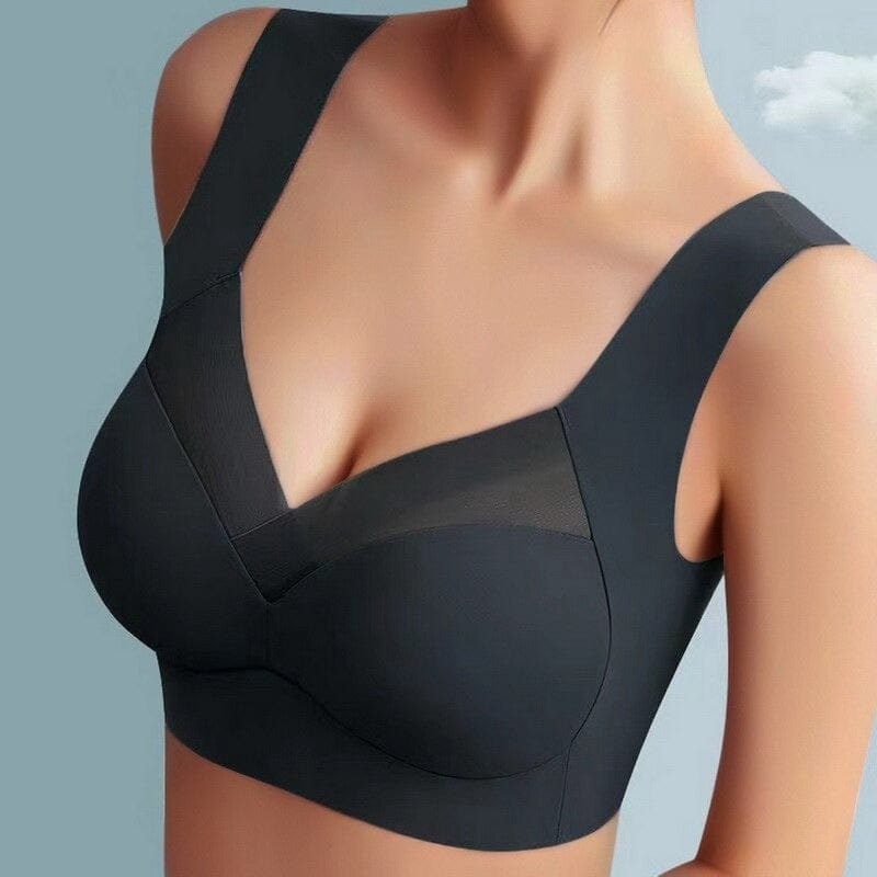 Seamless Wireless Bra Comfort Invisible Removable Cups Mesh Breathable Deep Back - Image 8