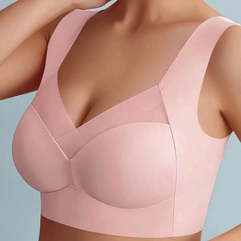 Seamless Wireless Bra Comfort Invisible Removable Cups Mesh Breathable Deep Back - Image 9