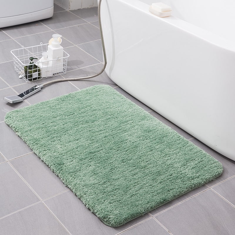 Shaggy Bath Mat with Quick Dry Microfiber Bathroom Floor Set and Non Slip Base Skid Shower - Image 13