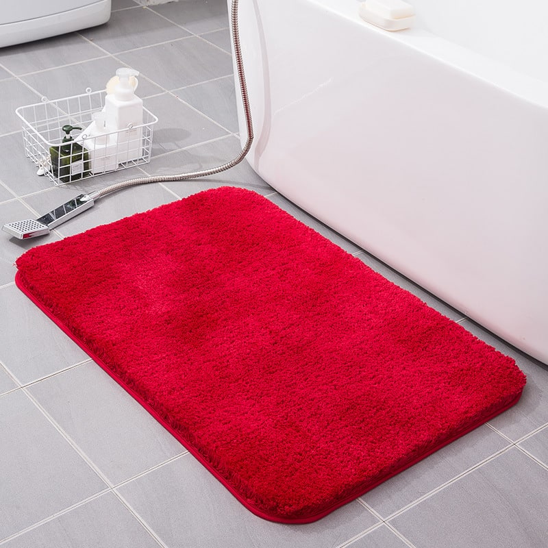 Shaggy Bath Mat with Quick Dry Microfiber Bathroom Floor Set and Non Slip Base Skid Shower - Image 14