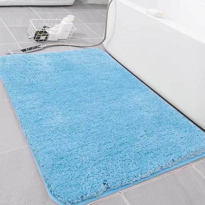 Shaggy Bath Mat with Quick Dry Microfiber Bathroom Floor Set and Non Slip Base Skid Shower - Image 16