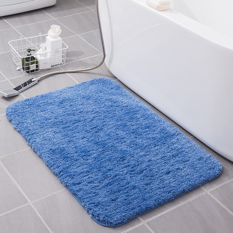 Shaggy Bath Mat with Quick Dry Microfiber Bathroom Floor Set and Non Slip Base Skid Shower - Image 17