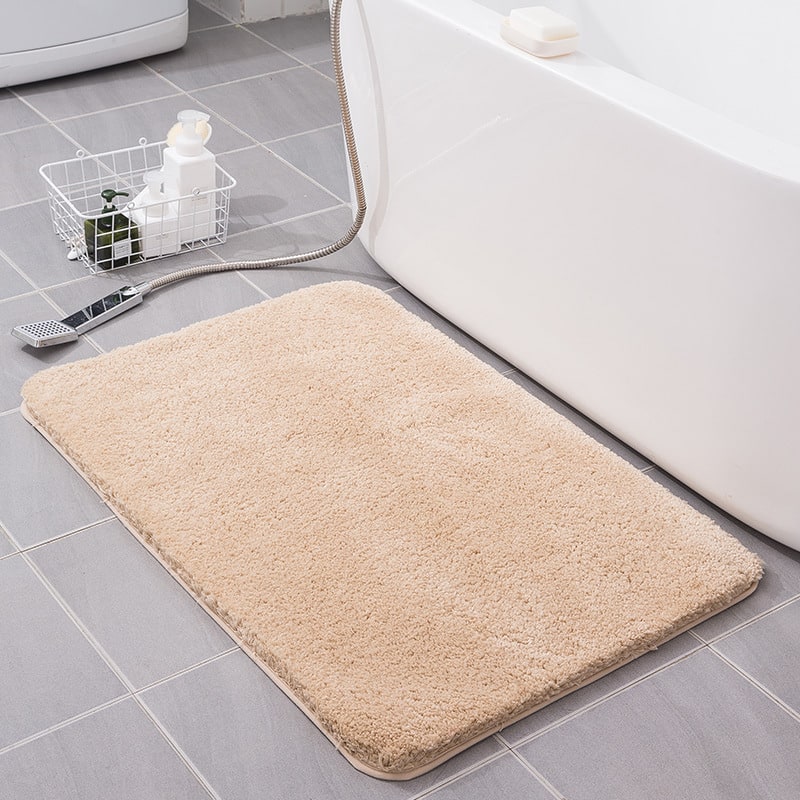 Shaggy Bath Mat with Quick Dry Microfiber Bathroom Floor Set and Non Slip Base Skid Shower - Image 18