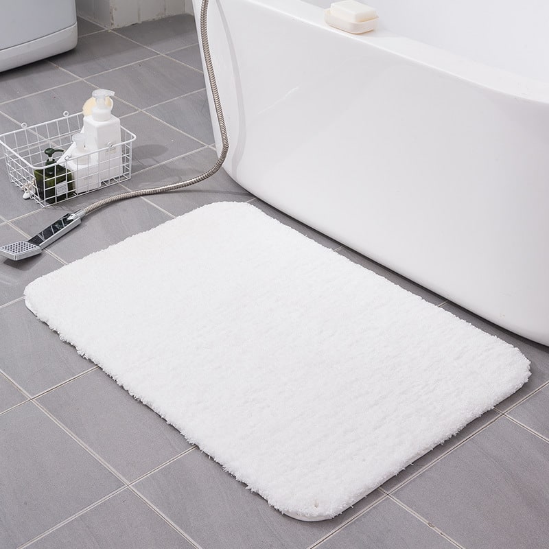 Shaggy Bath Mat with Quick Dry Microfiber Bathroom Floor Set and Non Slip Base Skid Shower - Image 9