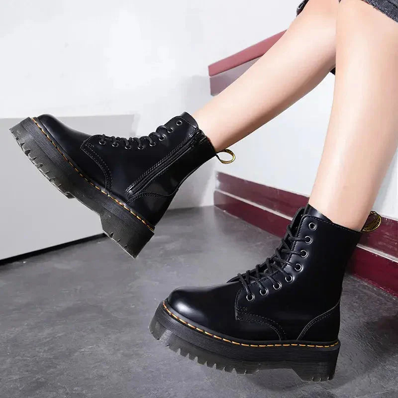 Vera | AssertStride Bold Platform Lace-Up Boots
