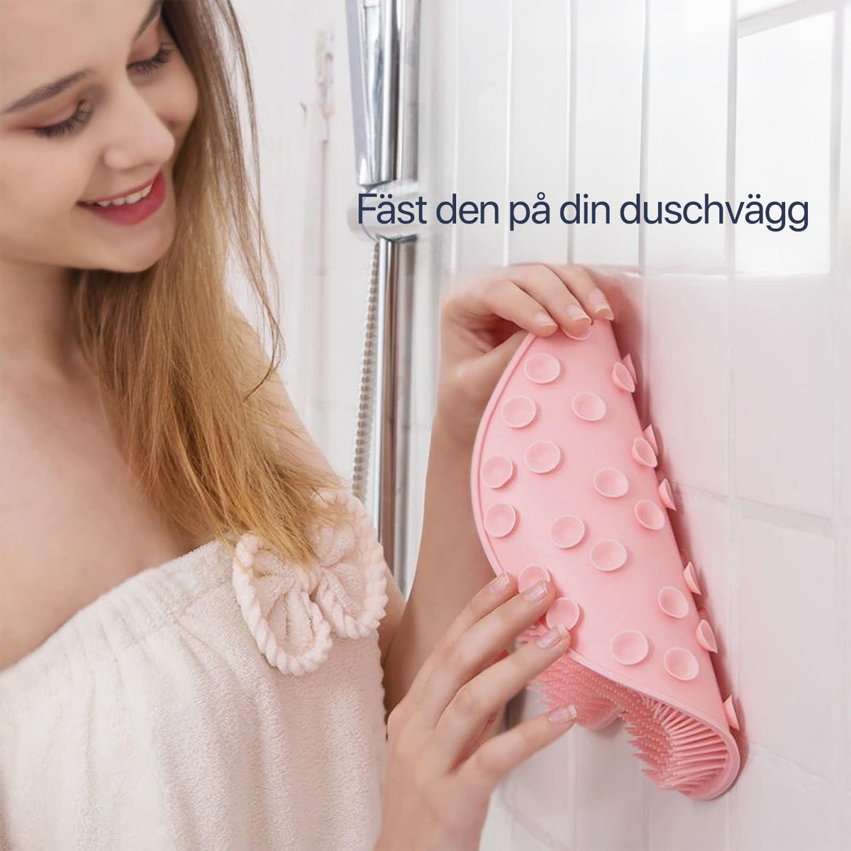 Shower Foot Scrubber Non Slip Mat with Silicone Bristles and Suction Cups - Image 6