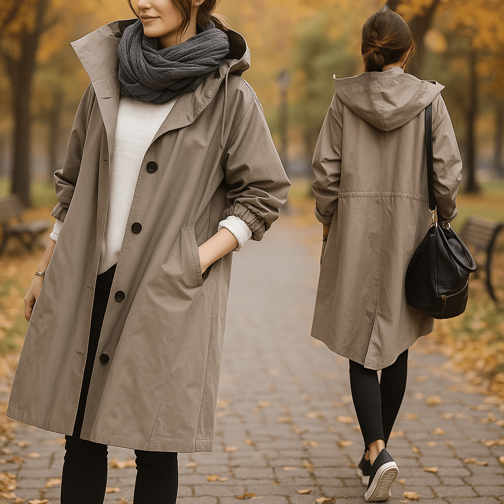 Siena - Chic Trench Coat - Classic Elegance - Ideal Fit