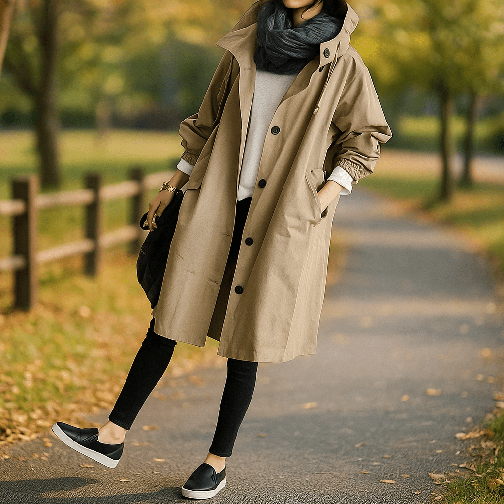 Siena - Chic Trench Coat - Classic Elegance - Ideal Fit