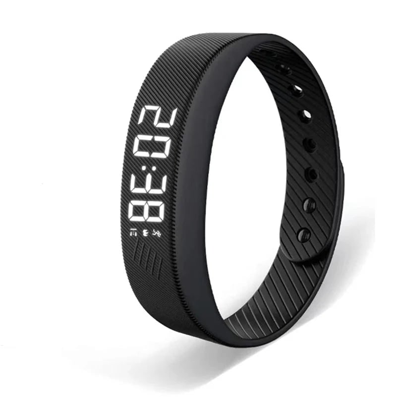 Silent Vibrating Alarm Clock Wristband with USB Charging and Adjustable Silicone Strap - Image 1