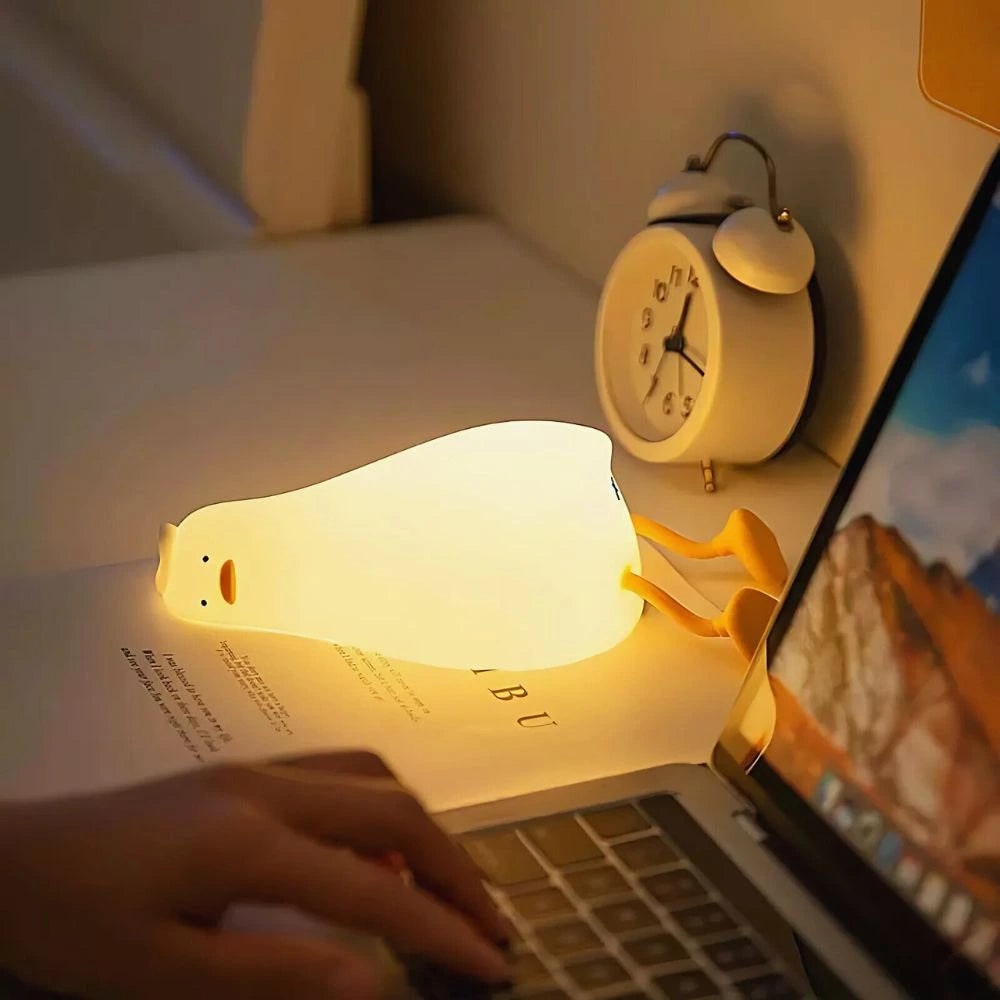 Silicone Duck Night Light Portable Animal Squeezable Warm White LED Rechargeable - Image 14