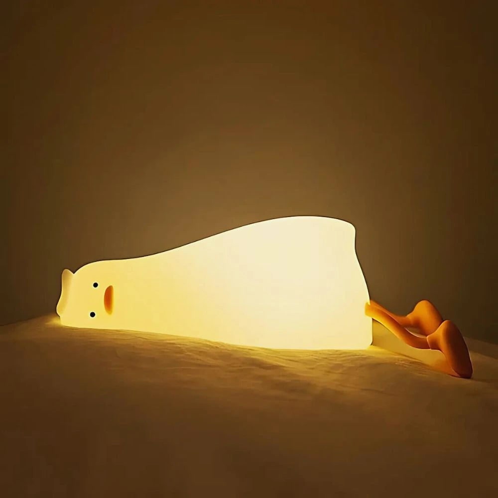 Silicone Duck Night Light Portable Animal Squeezable Warm White LED Rechargeable - Image 2