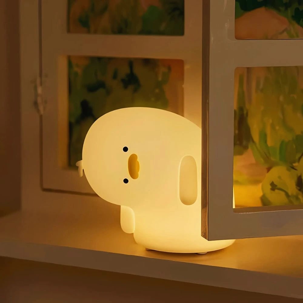 Silicone Duck Night Light Portable Animal Squeezable Warm White LED Rechargeable - Image 3