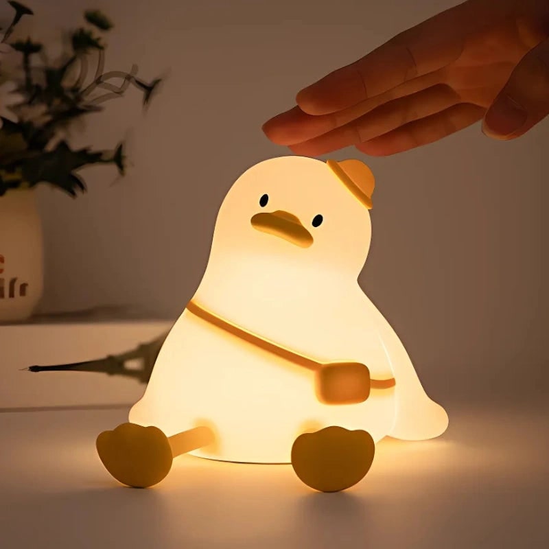 Silicone Duck Night Light Portable Animal Squeezable Warm White LED Rechargeable - Image 31