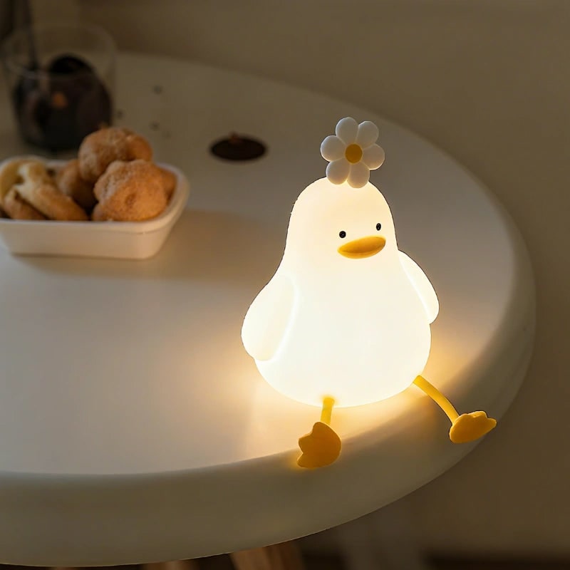 Silicone Duck Night Light Portable Animal Squeezable Warm White LED Rechargeable - Image 36