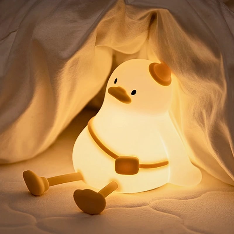 Silicone Duck Night Light Portable Animal Squeezable Warm White LED Rechargeable - Image 4