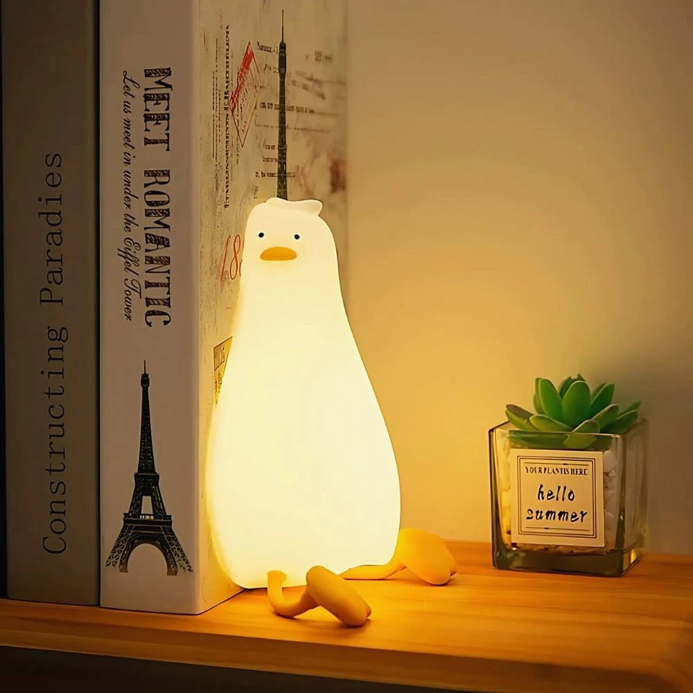 Silicone Duck Night Light Portable Animal Squeezable Warm White LED Rechargeable - Image 5