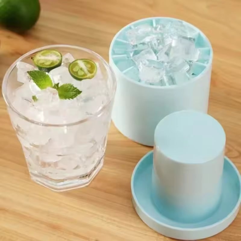 Silicone Ice Cube Maker with Removable Lid and Flexible Cup Design - Image 11