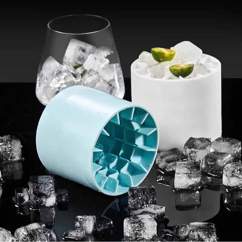 Silicone Ice Cube Maker with Removable Lid and Flexible Cup Design - Image 8