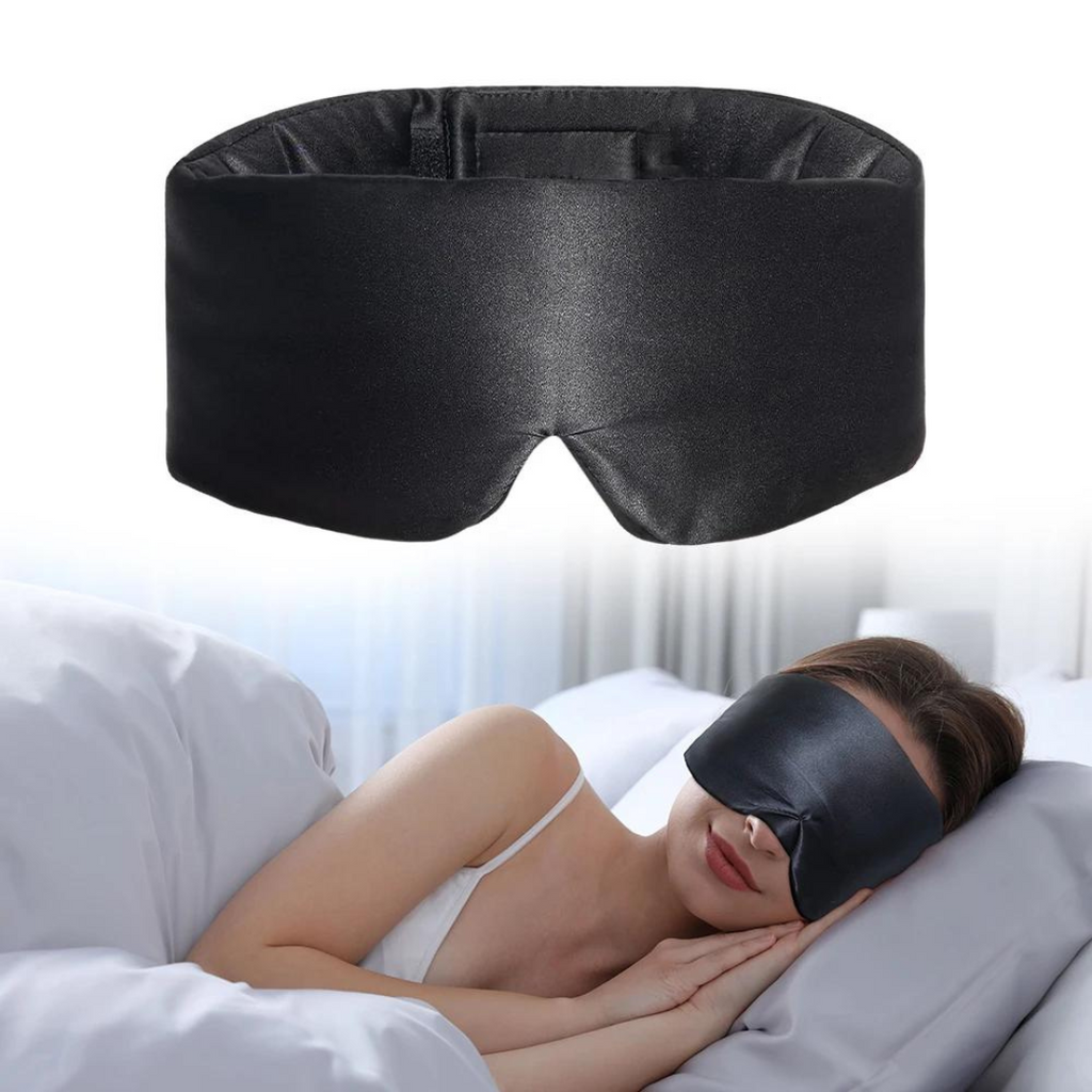 Luxury Sleep Mask for Restful Sleep- Silk – Soft Light-Blocking Eye Mask for Travel, Home and Relaxation