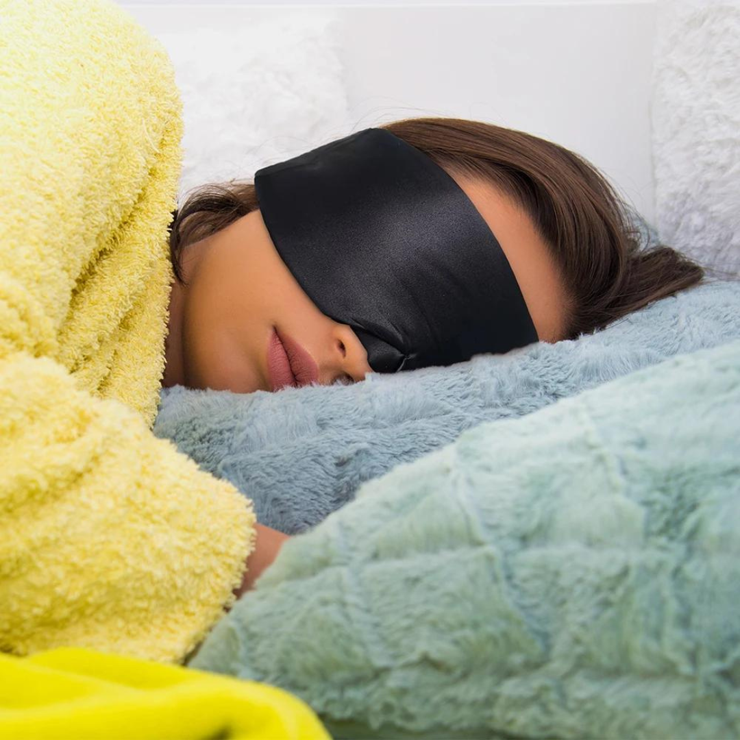 Luxury Sleep Mask for Restful Sleep- Silk – Soft Light-Blocking Eye Mask for Travel, Home and Relaxation