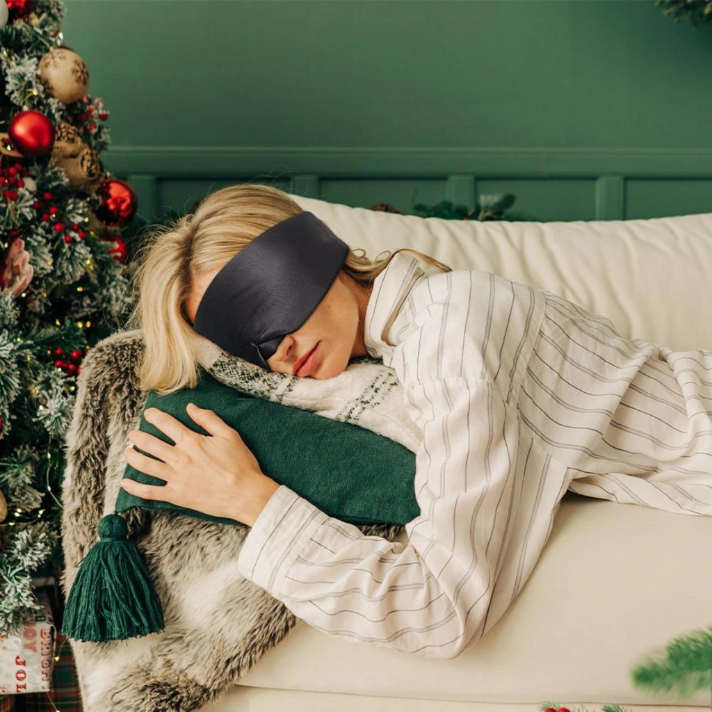 Luxury Sleep Mask for Restful Sleep- Silk – Soft Light-Blocking Eye Mask for Travel, Home and Relaxation