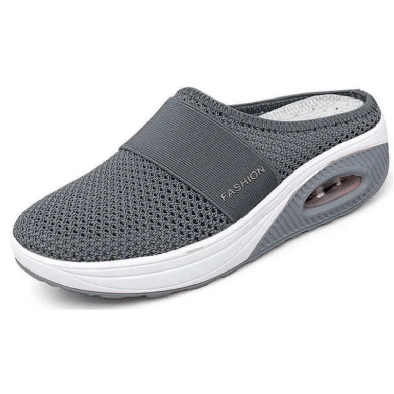 Slip-On Sneakers with Air Cushion Platform Mesh Mule and Non-Slip Sole - Image 1