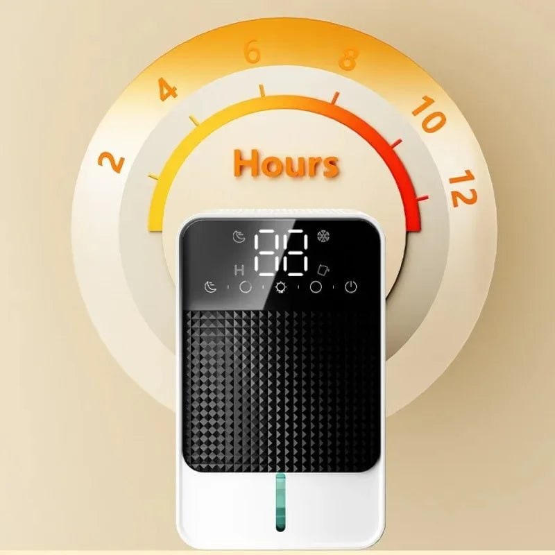 Small Dehumidifier for Bathroom Bedroom and Basement with LED Touch Panel and 1500ml Water Tank - Image 7