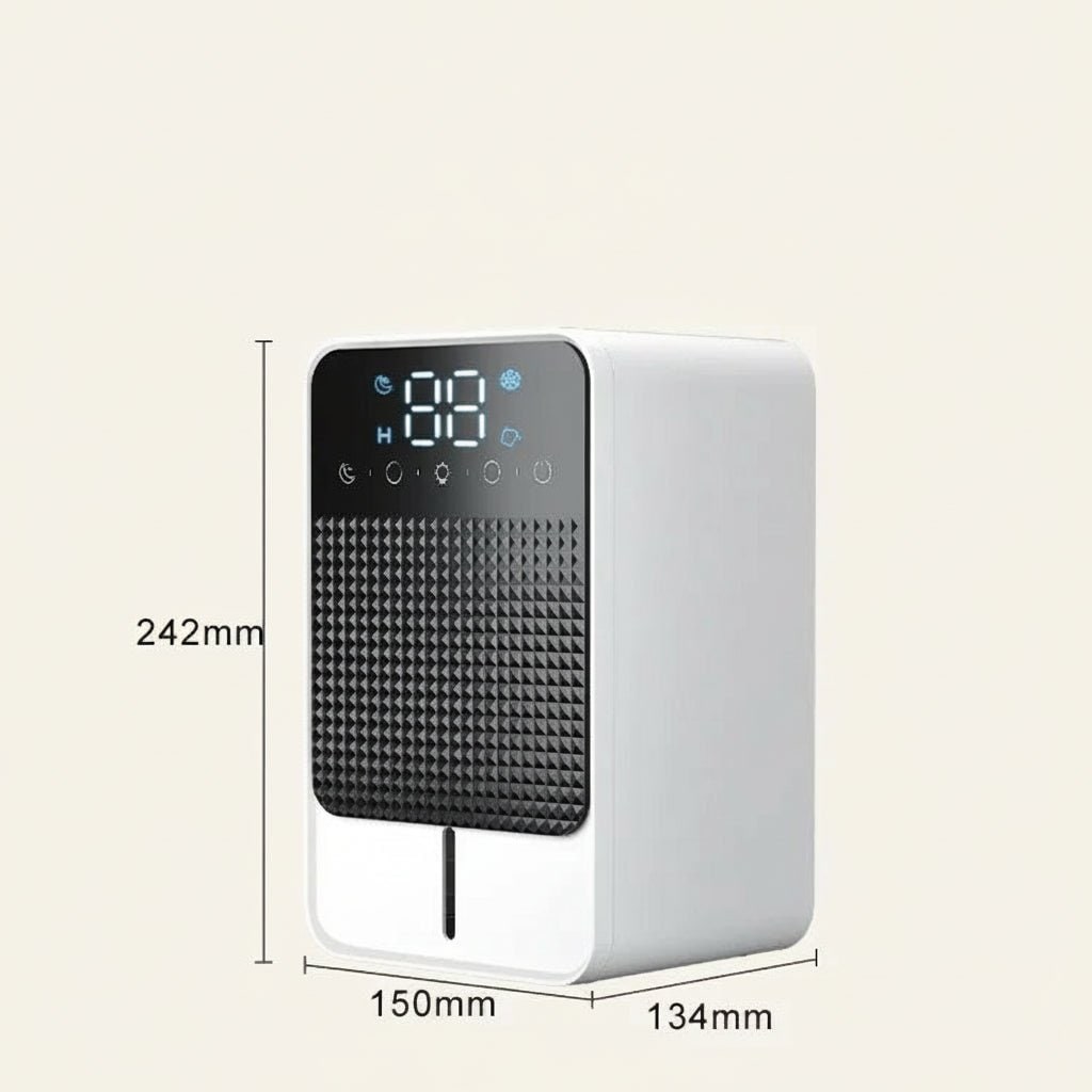 Small Dehumidifier for Bathroom Bedroom and Basement with LED Touch Panel and 1500ml Water Tank - Image 8