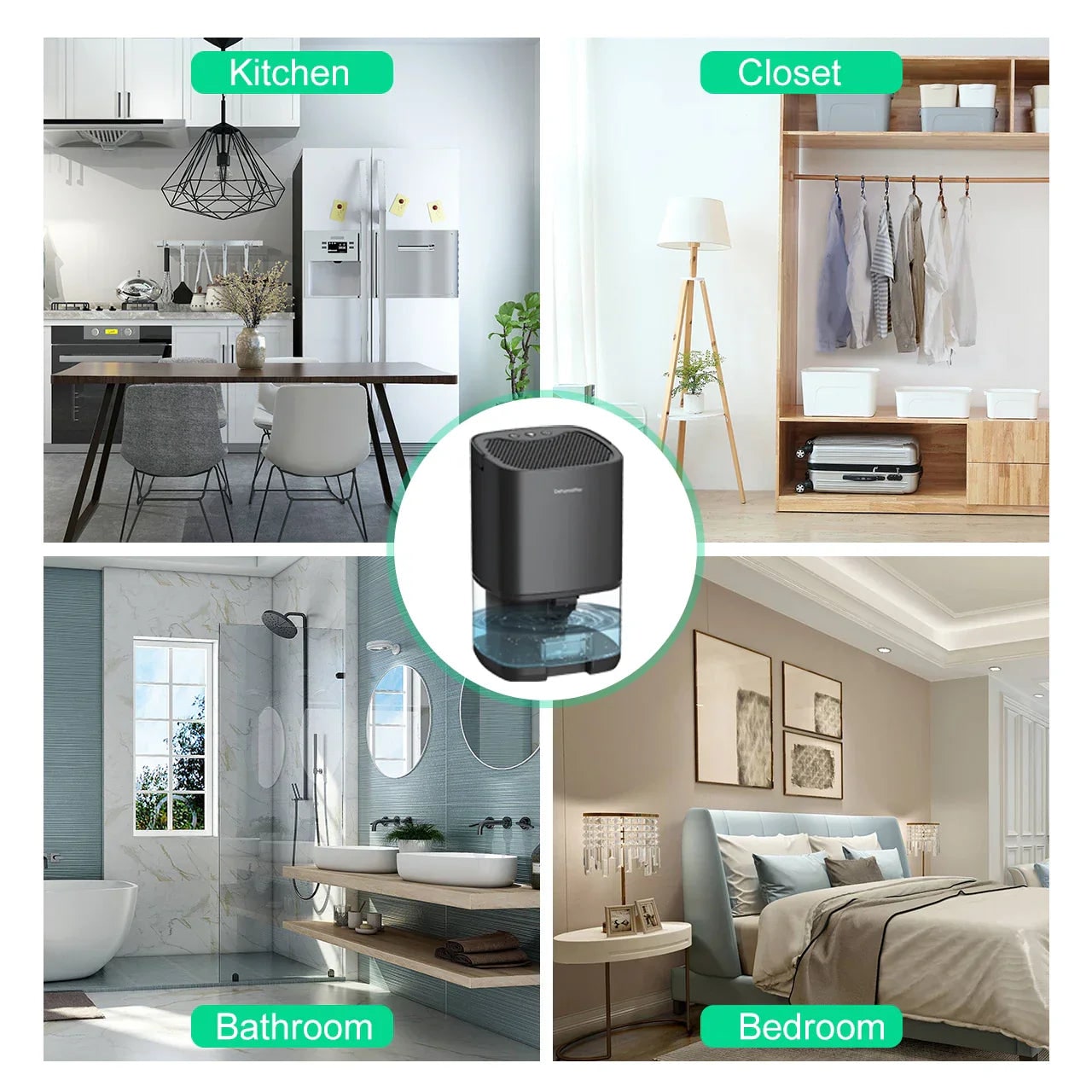 Small Dehumidifier for Bedroom and Room with 1000ml Tank Night Light and Quiet Operation - Image 8