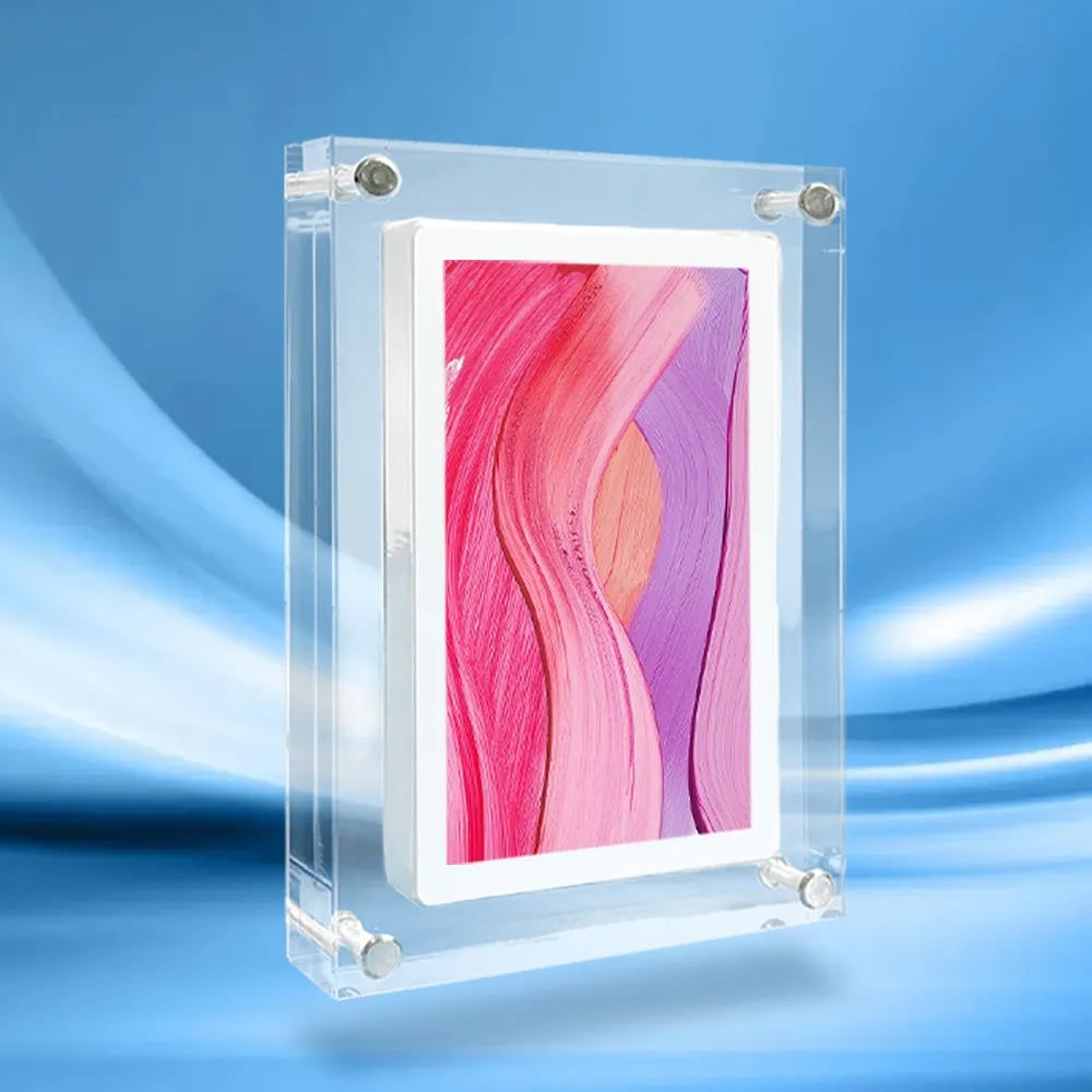 Smart Digital Picture Frame with Video Display and Acrylic Block Design Electronic Photo - Image 4