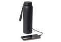 Smart Stainless Steel Insulated Water Bottle with Detachable Wireless Power Bank and Wrist Strap - Image 1