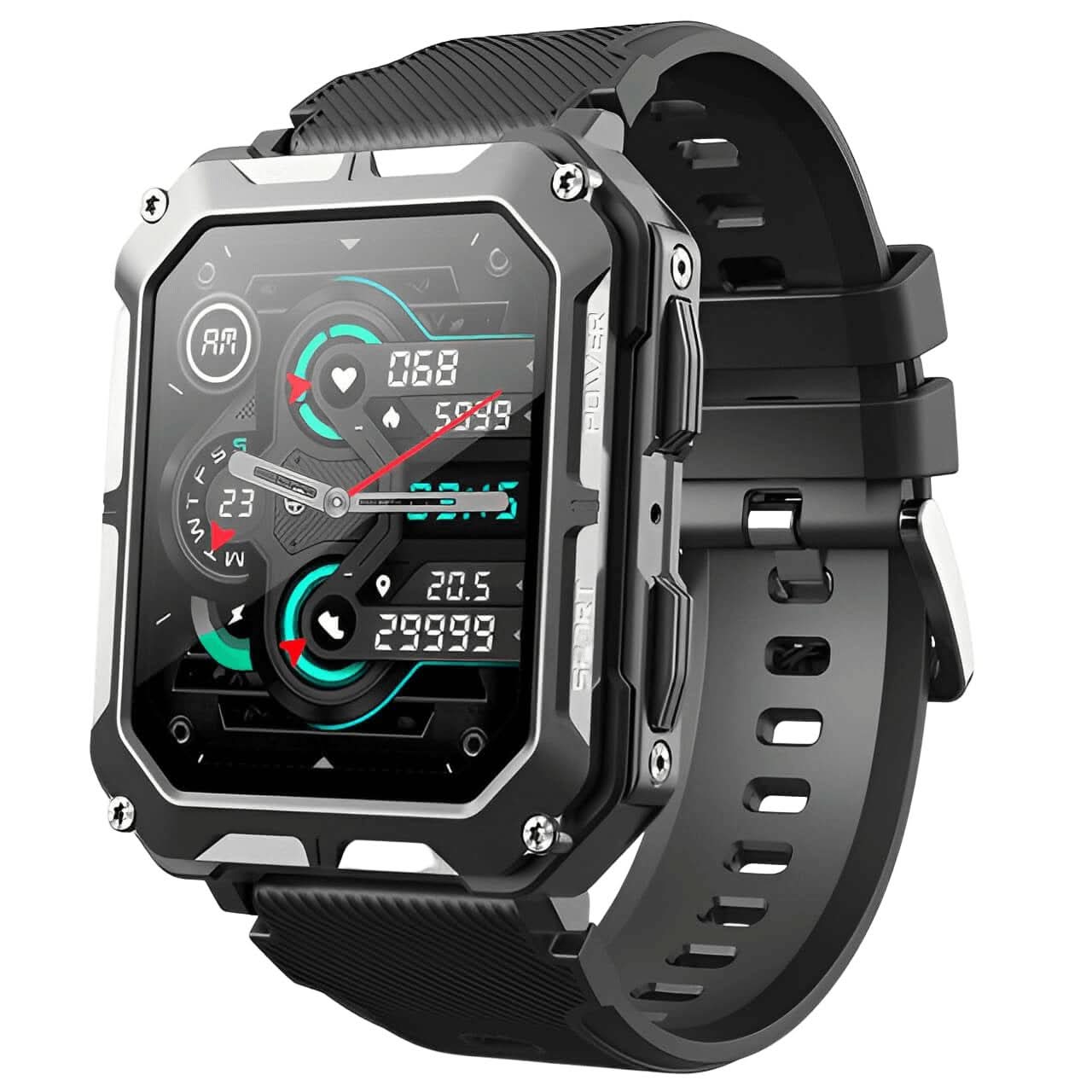 Rugged Smartwatch for Active Lifestyles – Durable Wearable Watch for Outdoor Sports, Fitness and Everyday Use