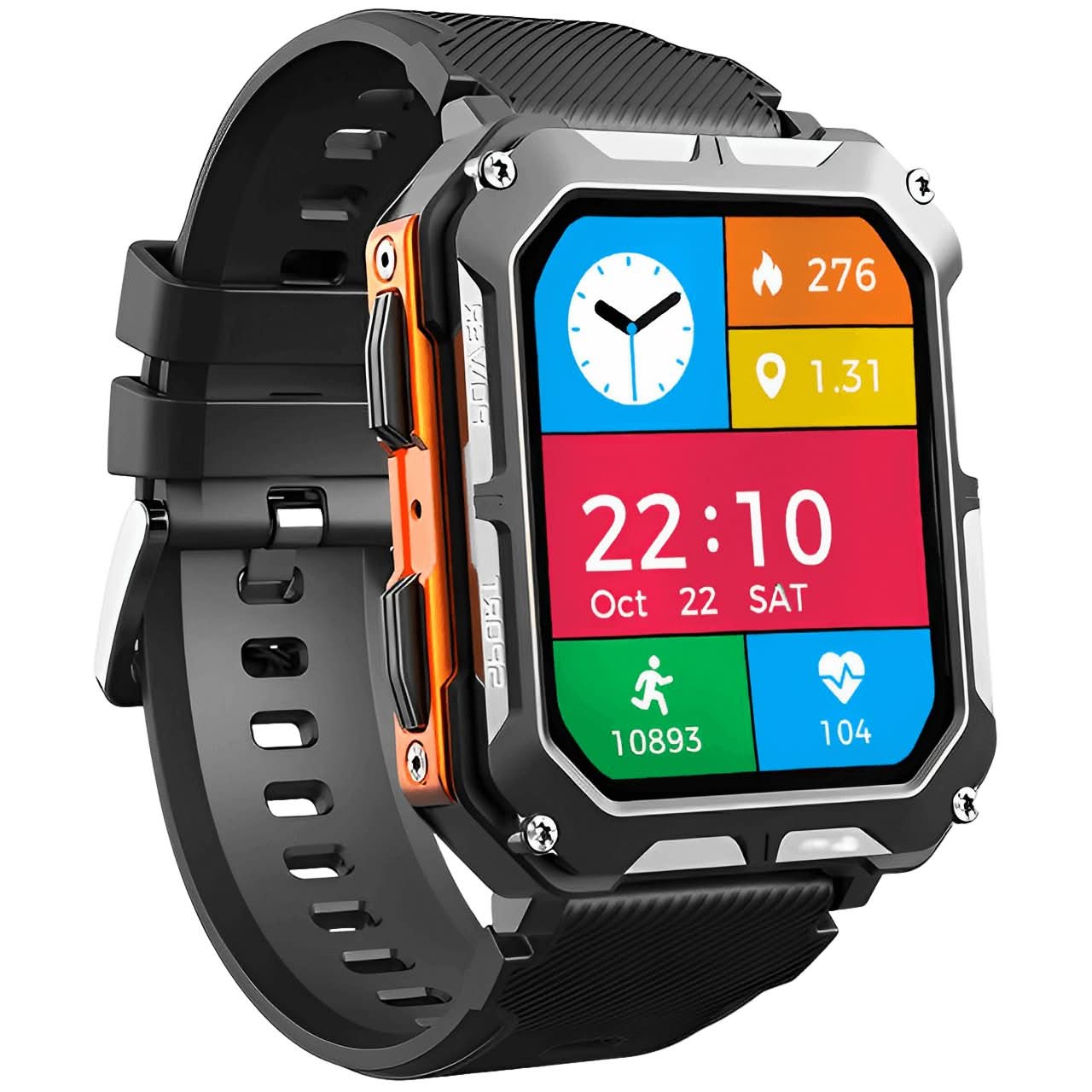 Rugged Smartwatch for Active Lifestyles – Durable Wearable Watch for Outdoor Sports, Fitness and Everyday Use