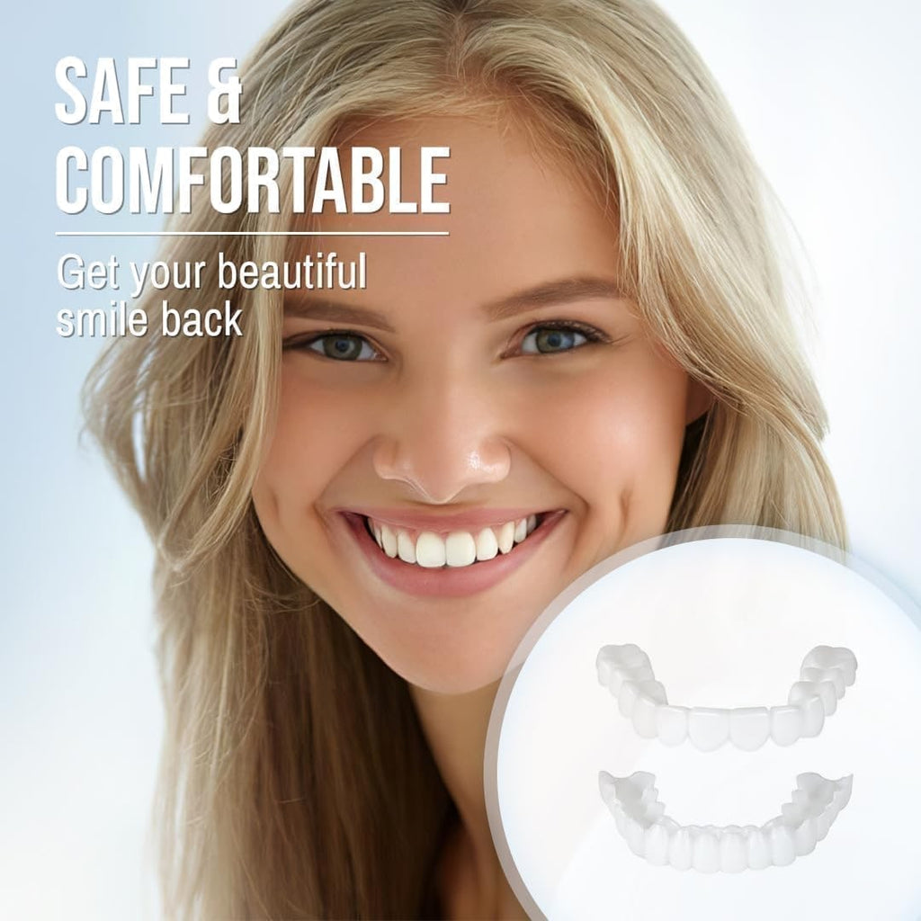 Snap on Veneers Temporary Smile Cosmetic Dental Flexible Removable Upper Lower - Image 5