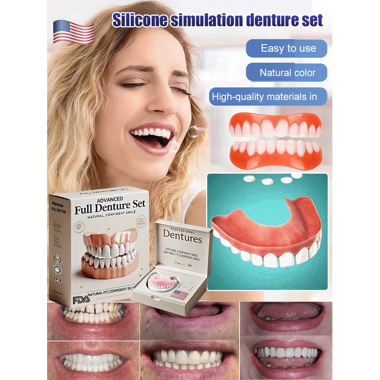 Snap on Veneers with Moldable False Teeth for Upper and Lower Jaw Reusable Cosmetic - Image 6