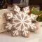 Snowflake Throw Pillow with Plush Sherpa Fabric and Tufted Pattern for Winter Decor - Image 12