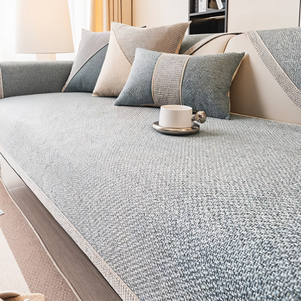 Sofa Couch Cover with Non-Slip Backing and Textured Woven Seat Protector - Image 5