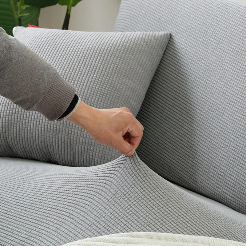 Sofa Cover Fitted Slipcovers with Elastic Stretchable Waffle Knit and Machine Washable Protection - Image 13