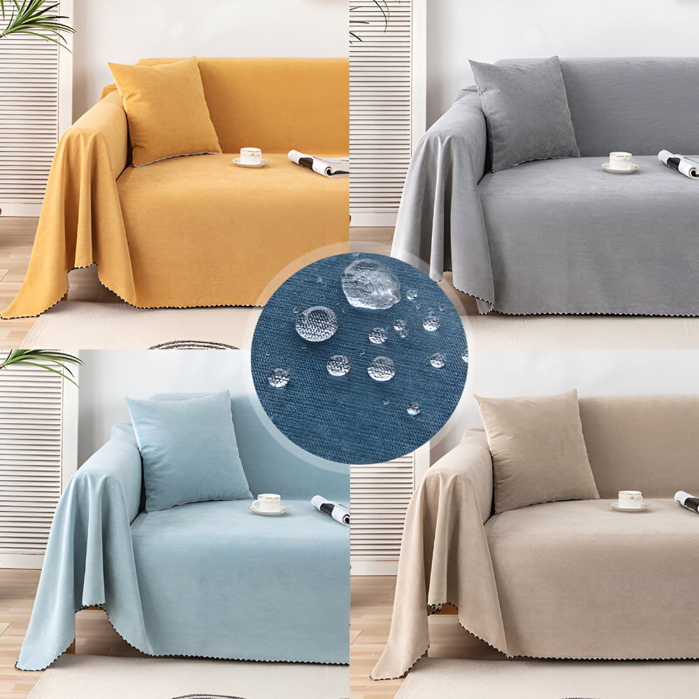 Sofa Throw Blanket Couch Cover Waterproof Textured Stitched Edge Protector - Image 13
