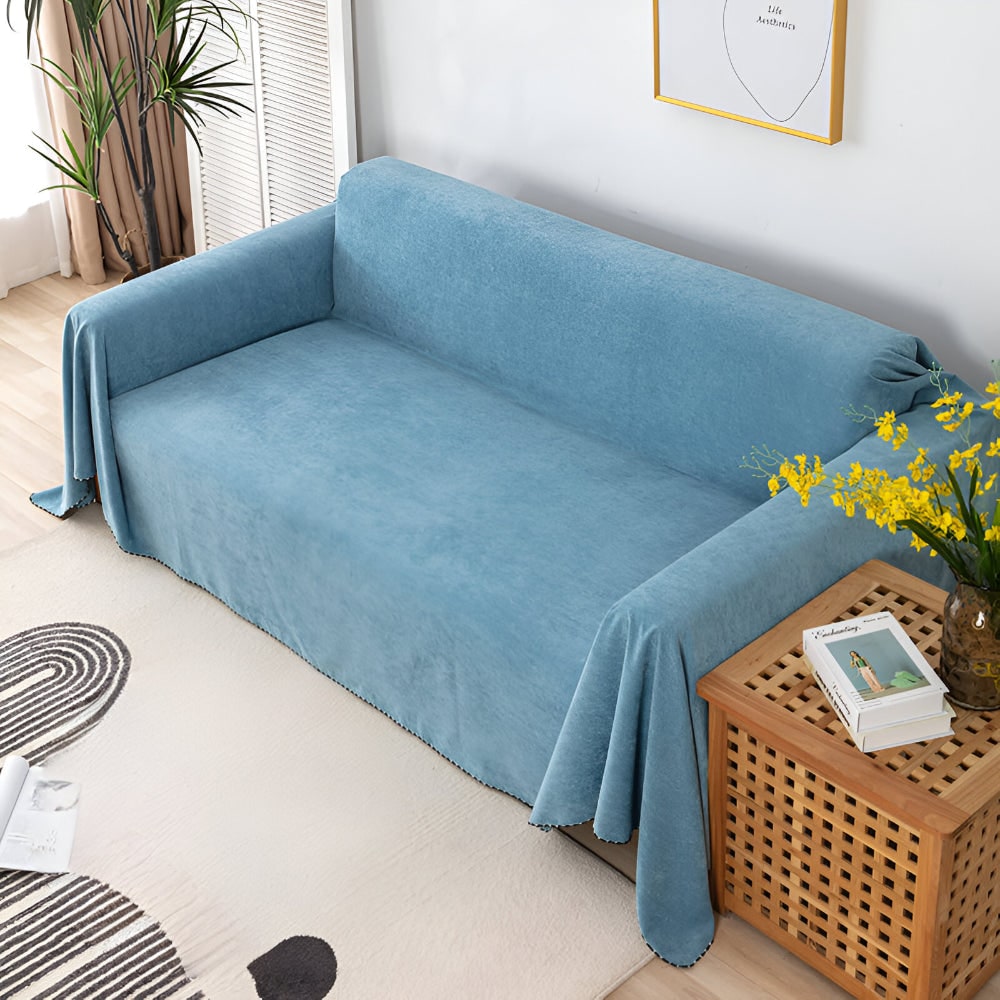 Sofa Throw Blanket Couch Cover Waterproof Textured Stitched Edge Protector - Image 3