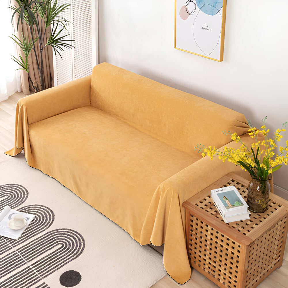 Sofa Throw Blanket Couch Cover Waterproof Textured Stitched Edge Protector - Image 5
